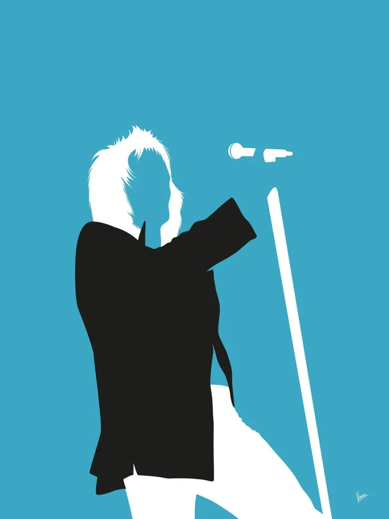 No075 ROD STEWART Acryl-Glas von Iconic Rockstars