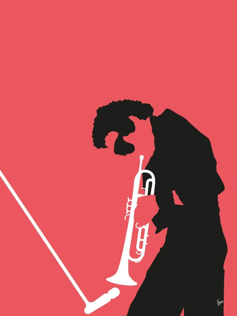 No082 Miles Davis poster con telaio in plastica da Iconic Rockstars