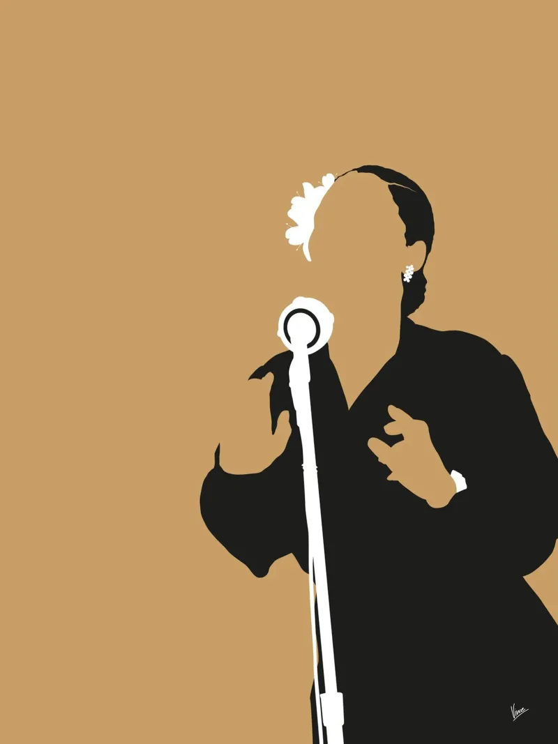 No090 Billie Holiday acrylic glass by Iconic Rockstars