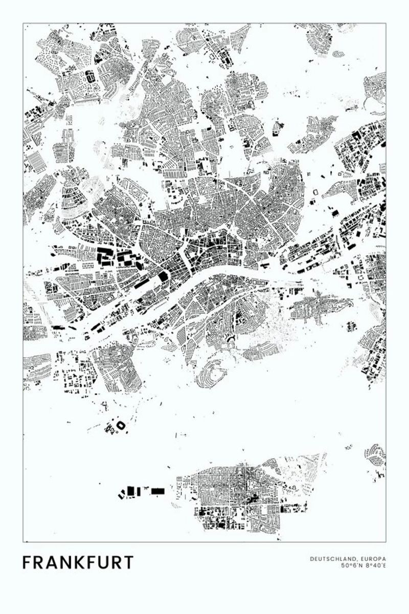 Frankfurt Poster von The Cartography Collection
