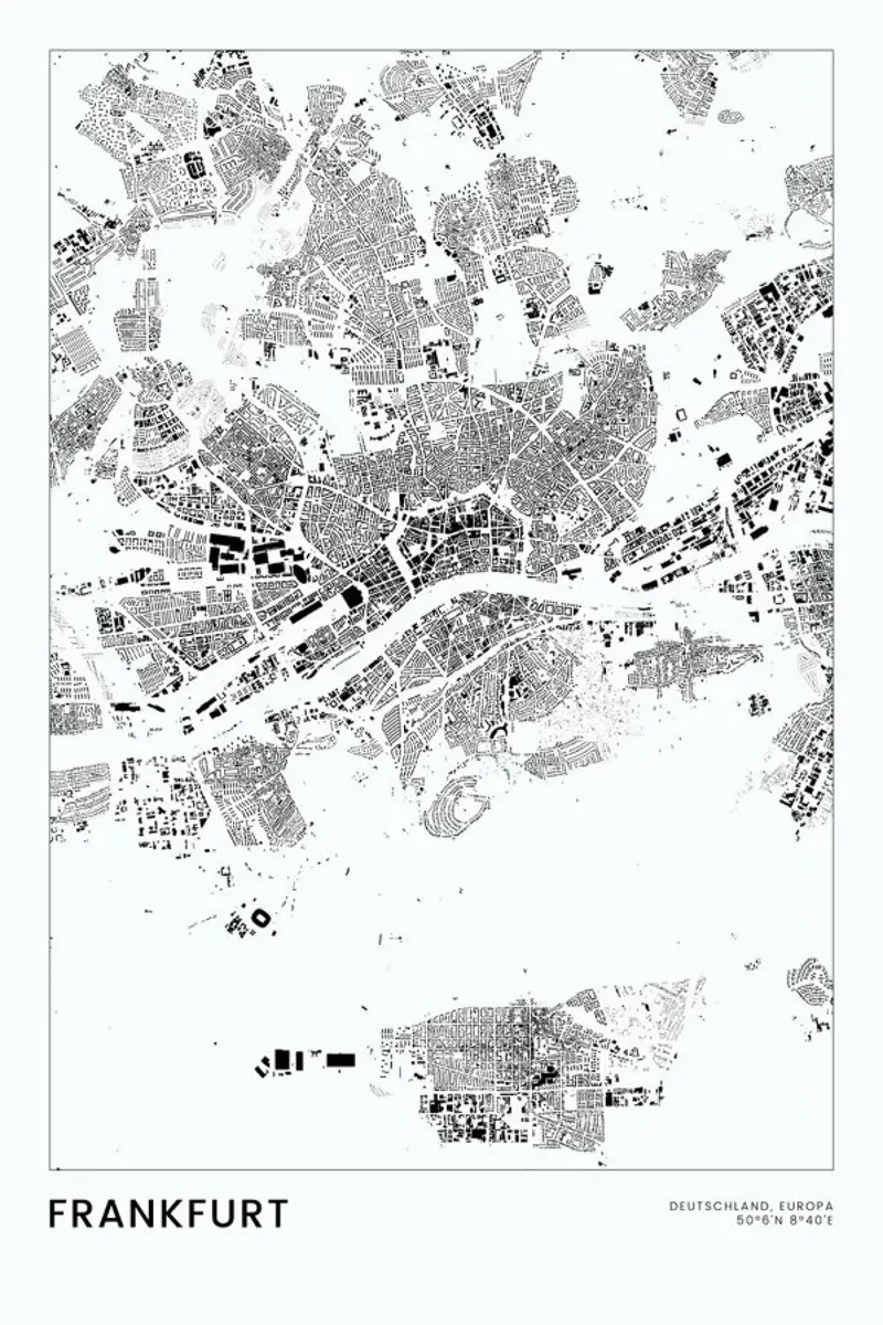 Frankfurt pellicola backlit da The Cartography Collection