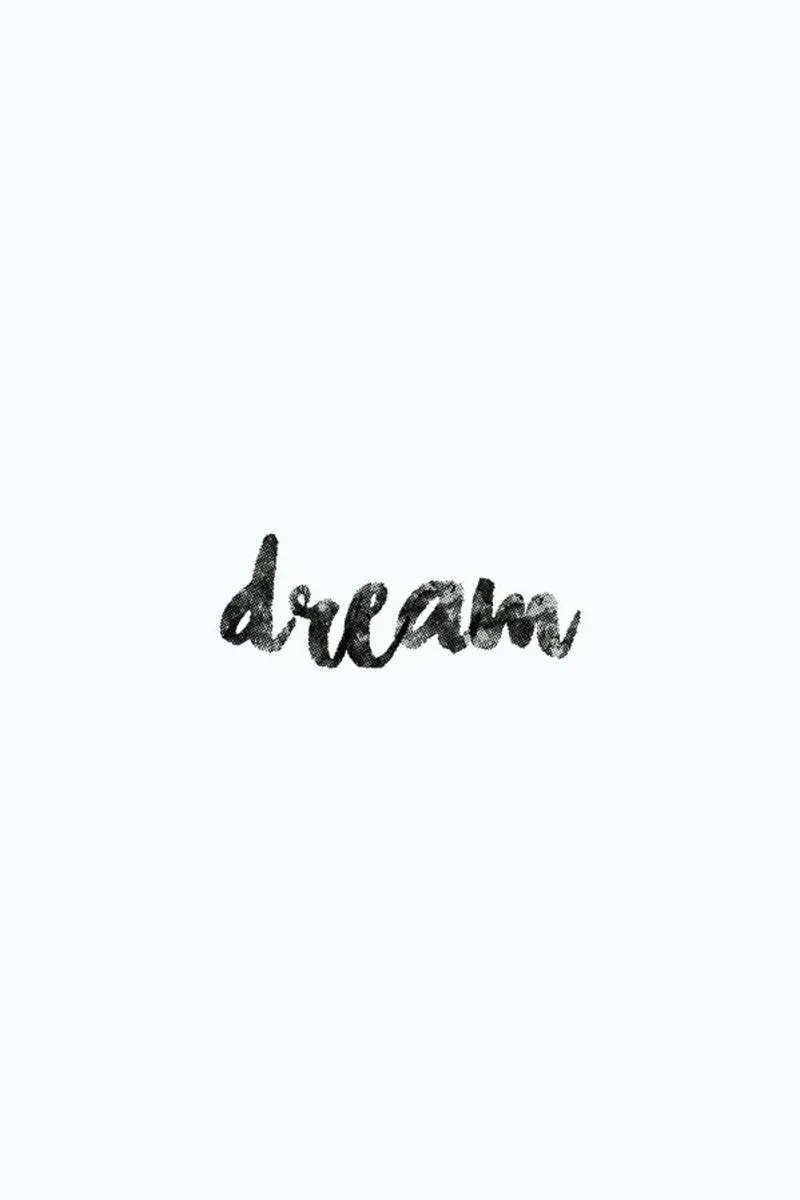 Dream poster con telaio in plastica da typed