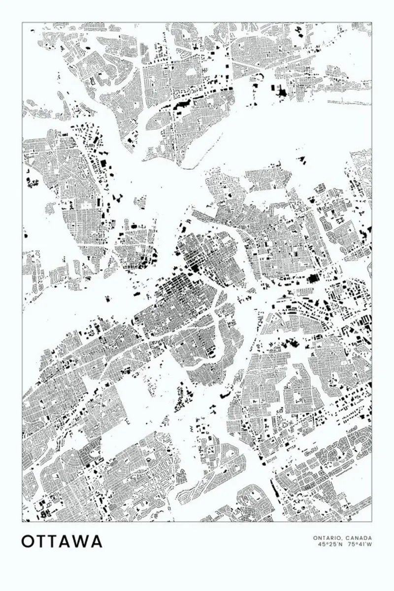 Ottawa pellicola backlit da The Cartography Collection