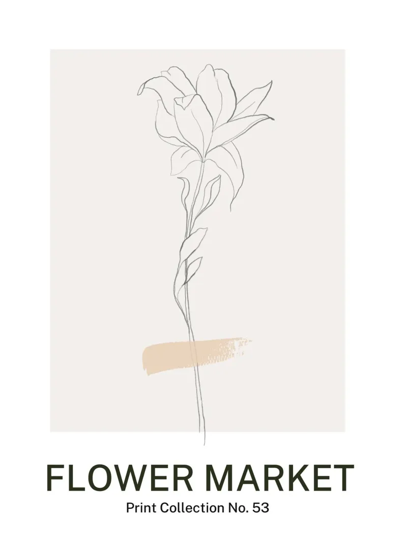 Mercato dei fiori poster con telaio in plastica da Studio Remiér