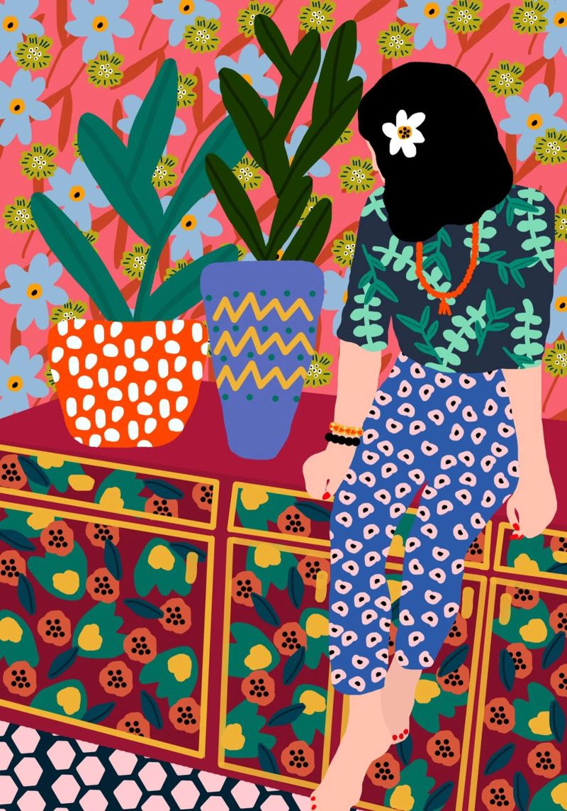 Floral Wait poster by Rafaela Mascaro