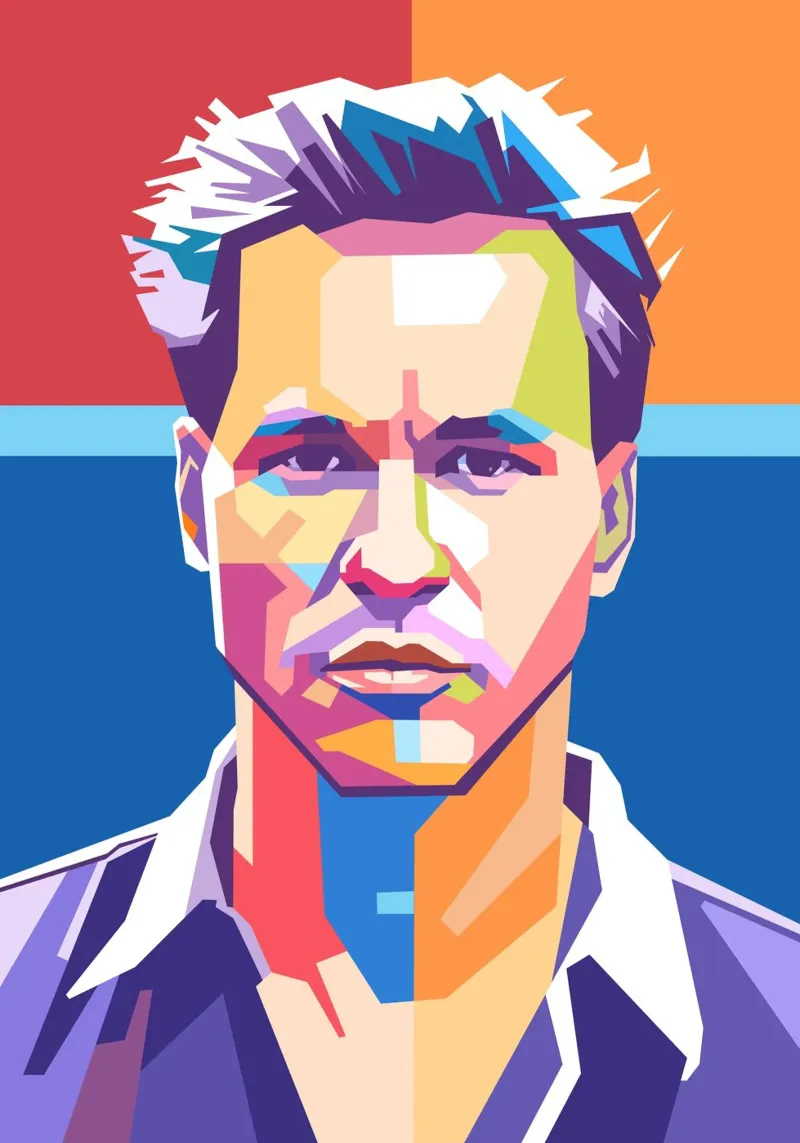 Ritratto pop art di Val Kilmer pellicola backlit da Hantamrata