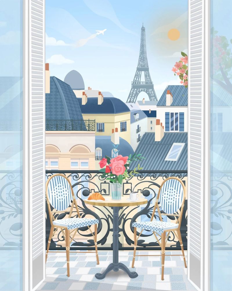 Paris Terrace poster de PetrArts