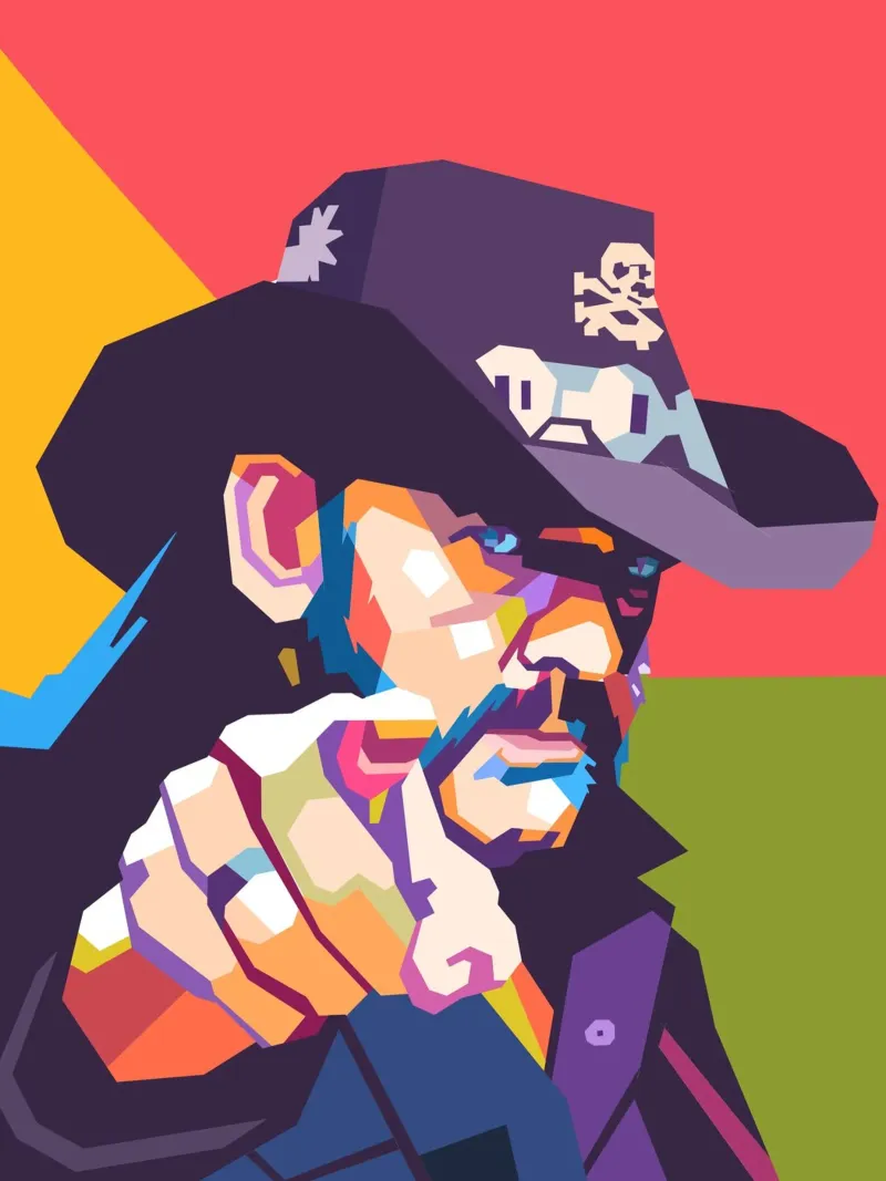 Lemmy Kilmister portrait pop art hahnemühle de Hantamrata