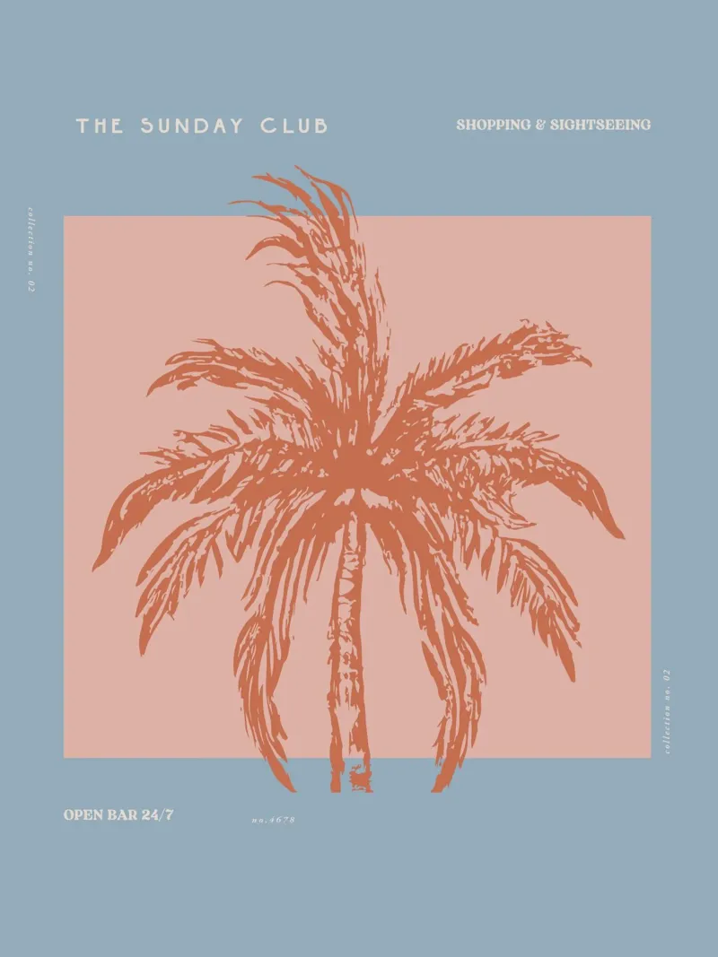 The Sunday Club No 23 poster con telaio in plastica da treechild
