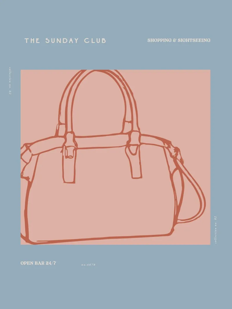 The Sunday Club No 22 tela con Cornice a cassetta da treechild
