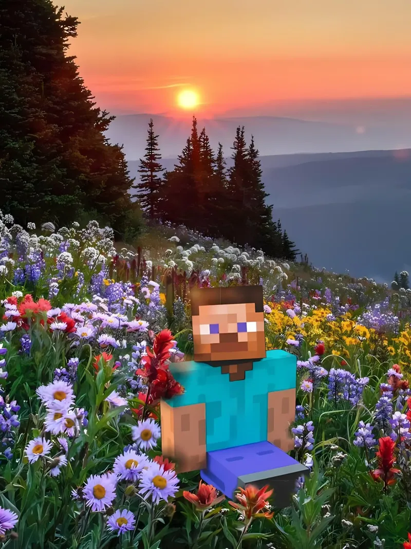 Minecraft canvas with Floater frame by Ngamino