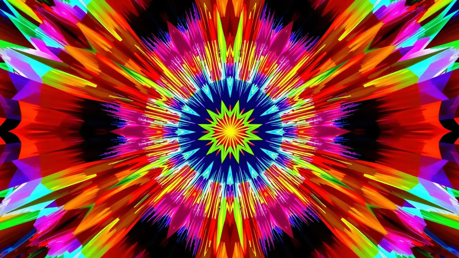 Vibrant abstract design with radial explosion of colors hahnemühle by DesignDoodle