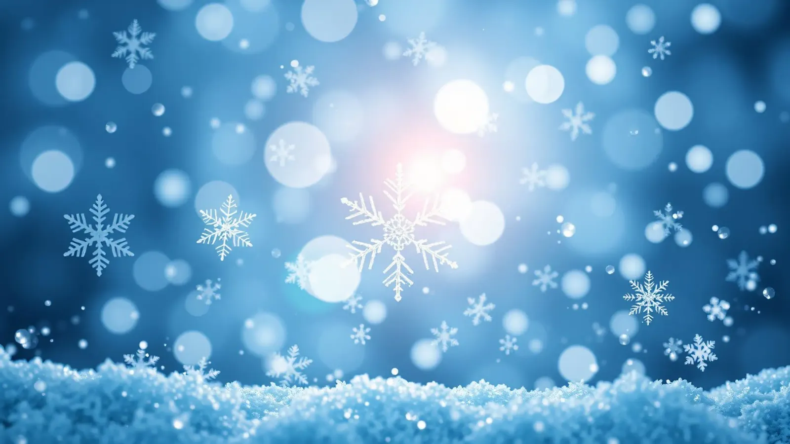 Sfondo astratto invernale con fiocchi di neve e scintillio pellicola backlit da DesignDoodle