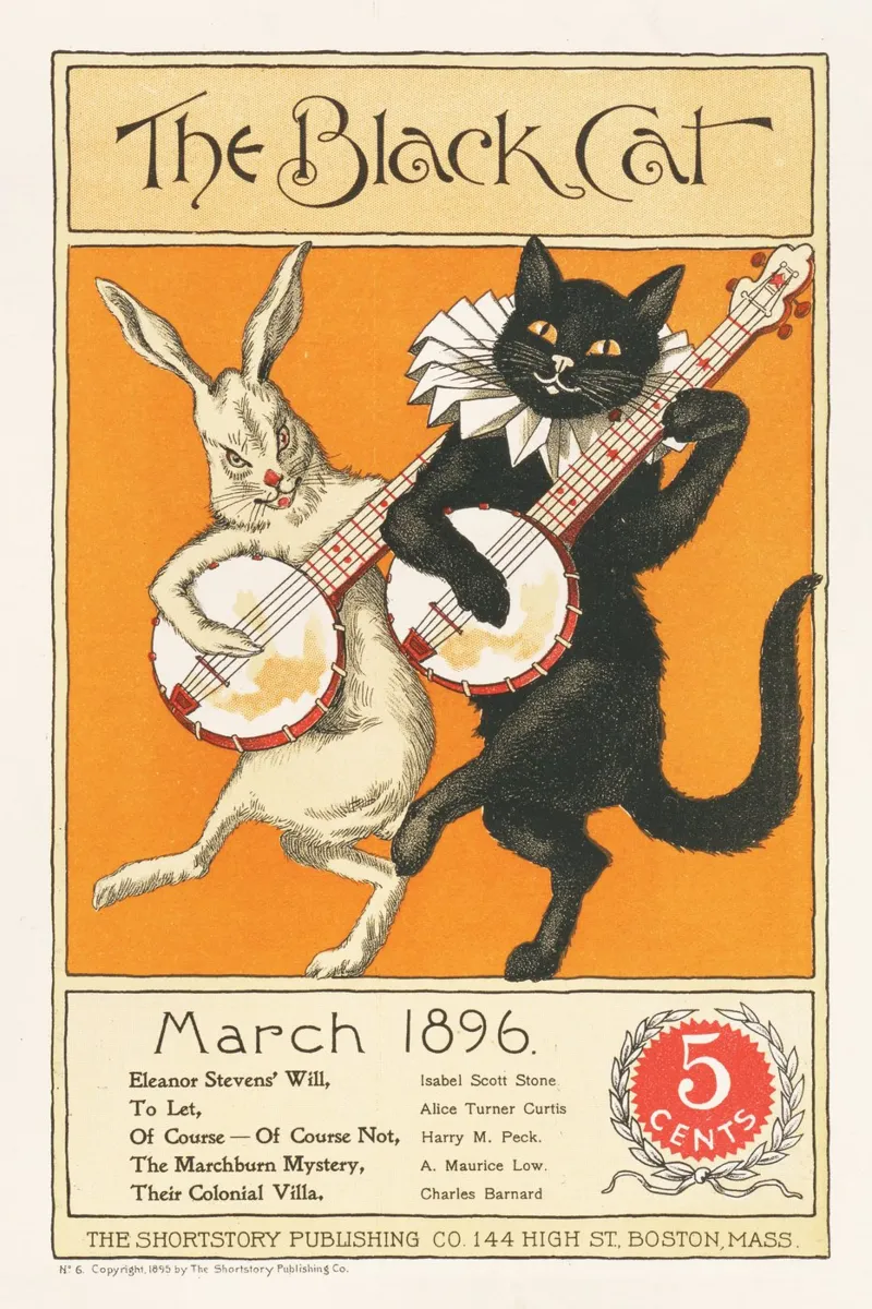 Nelly Littlehale Murphy Il gatto nero poster da Old Masters