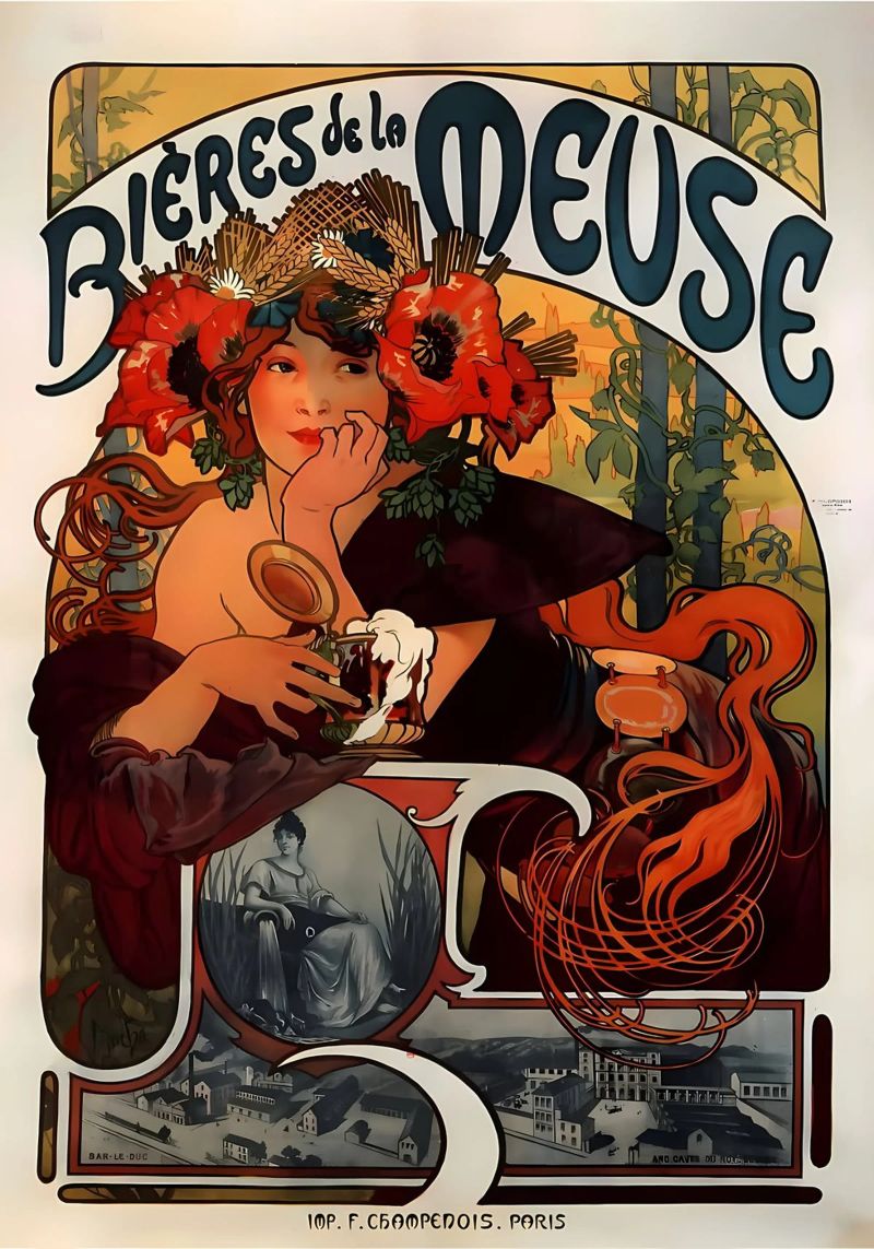 Alphonse Mucha Art Nouveau poster de diedrich