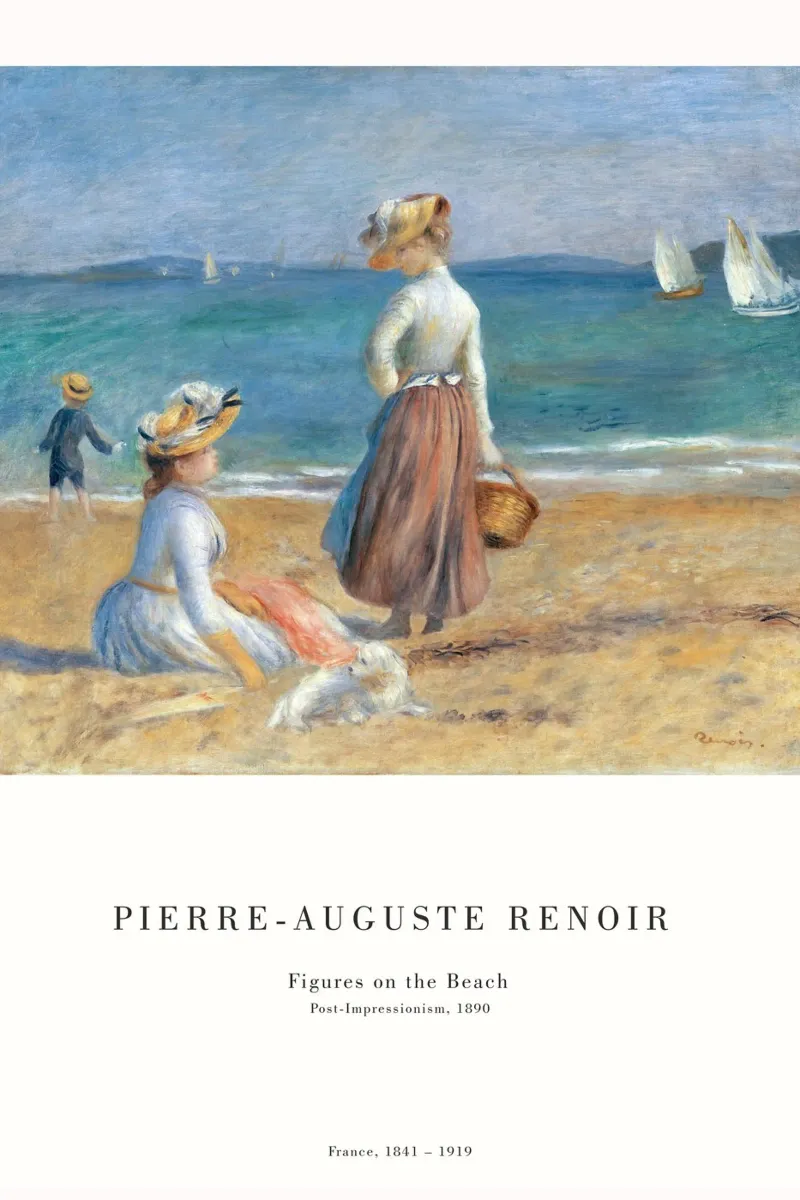 Renoir - Figure sulla spiaggia 1890 poster da Old Masters