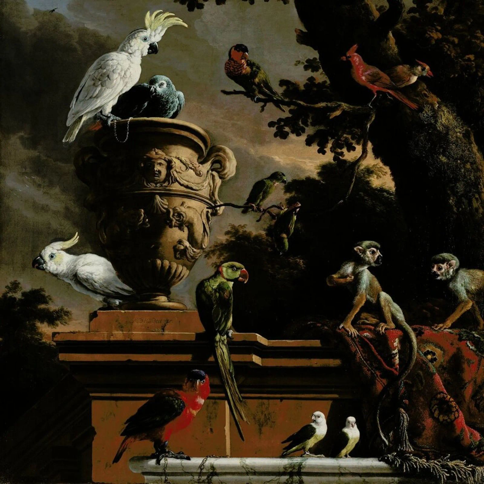 Birds and Monkeys Poster von Astër