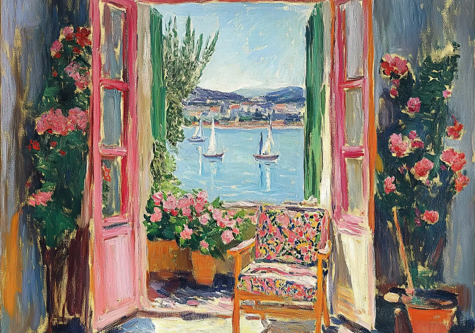 Matisse inspiriert "Sonnenlicht in Nizza" Backlit Folie von ArtByNiki