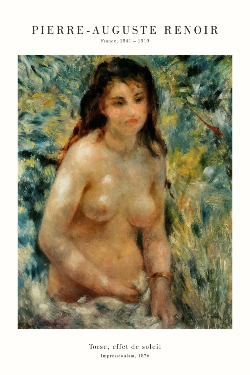 Renoir - Torso alla luce del sole 1876 poster da Old Masters