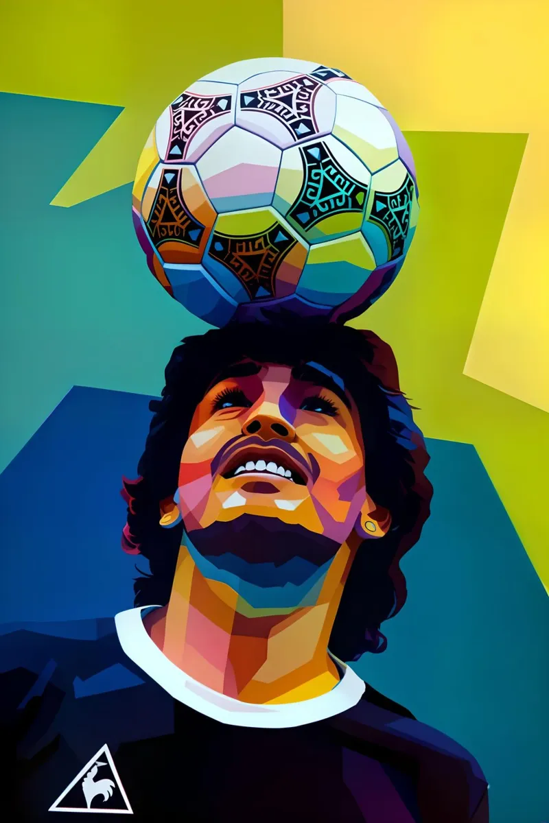 Maradona wpap potrait neon metacrilato de BONANZA