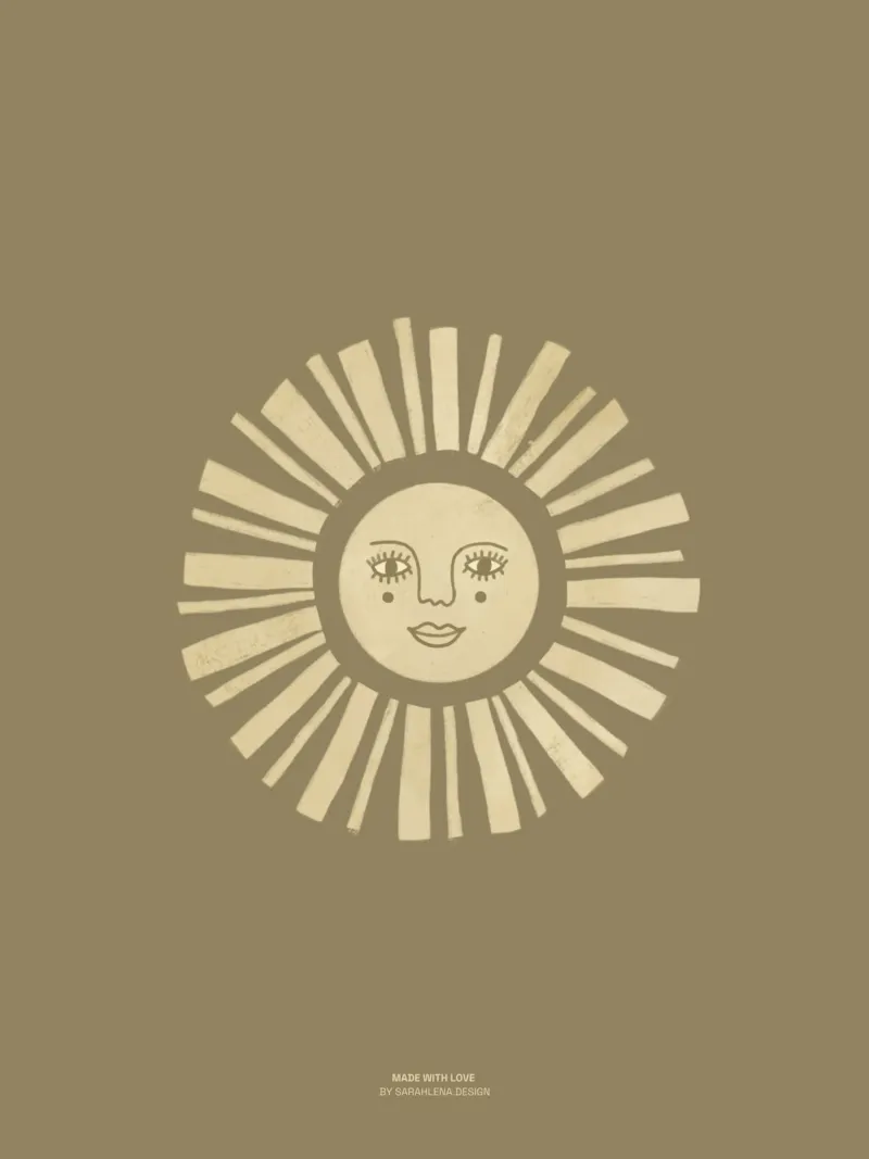 THE SUN poster con telaio in plastica da sarahlenadesign