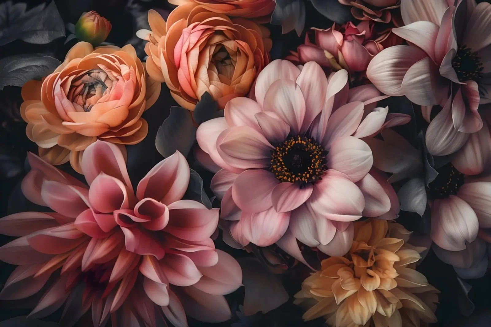 Armonia floreale pastello in fiore carta hahnemühle da Andrea Haase Floral Passion