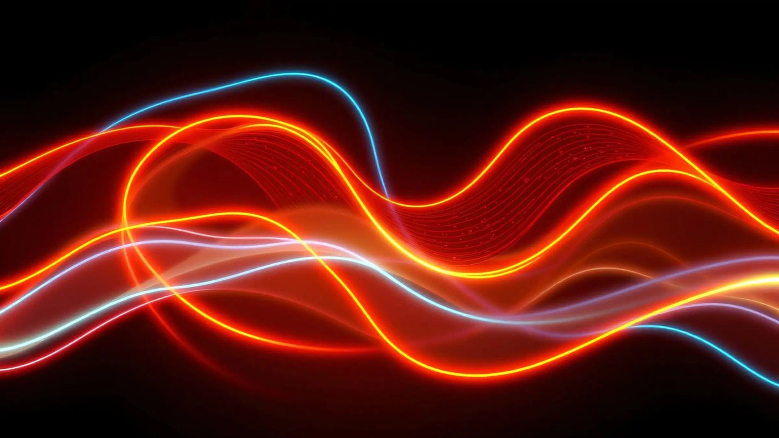 Hintergrund mit fließenden Lichtmustern, die eine dynamische Hahnemühle von DesignDoodle