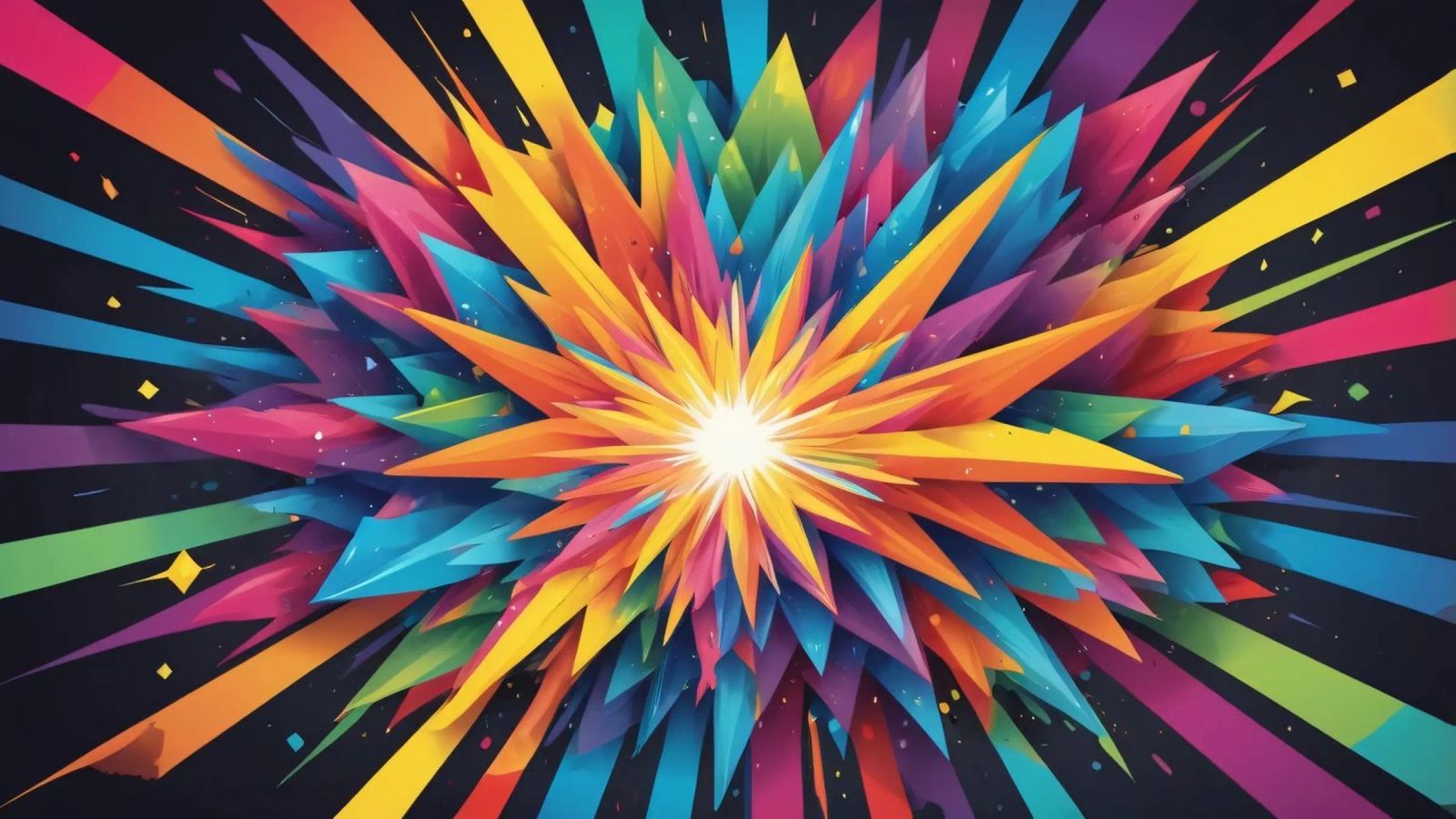explosion of colors creating an abstract design for creative canvas by DesignDoodle