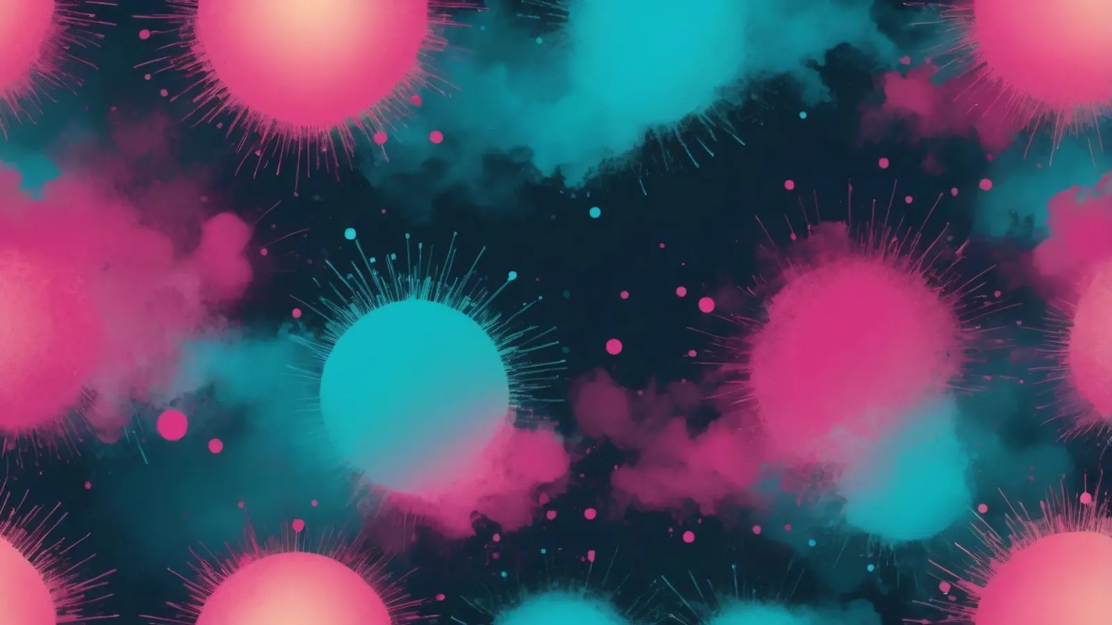 Colorful abstract background circles and soft clouds canvas by DesignDoodle