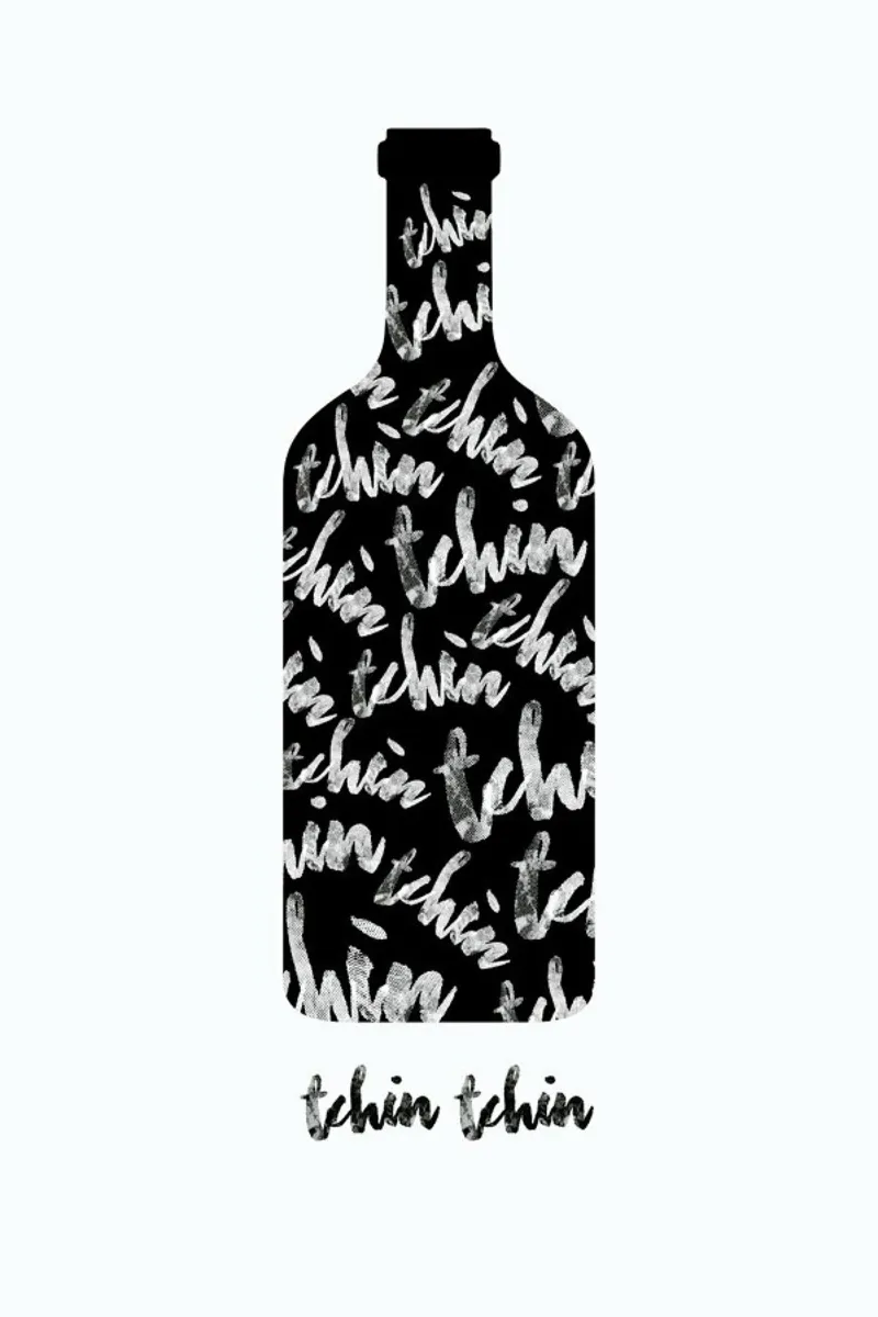 Tchin-Tchin poster con telaio in legno da typed