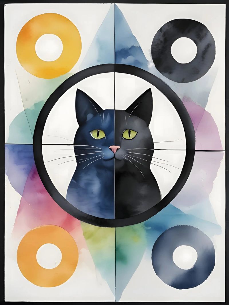 Cat minimalism 02 poster by Minimalism