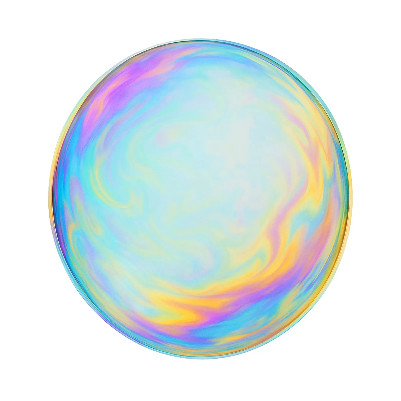 Bolla di sapone colorata e iridescente alluminio dibond da Katja Stehle Design