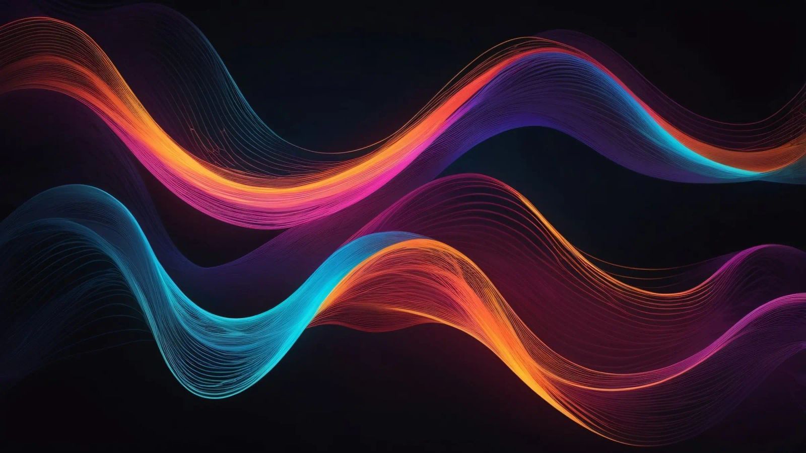 Vibrant abstract waves of color creating a dynamic visual hahnemühle by DesignDoodle