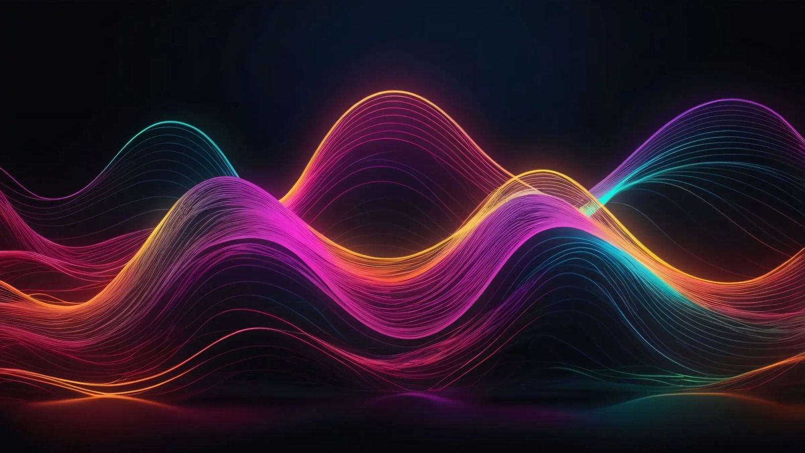 Vibrant abstract waves create mesmerizing digital backgroud canvas by DesignDoodle