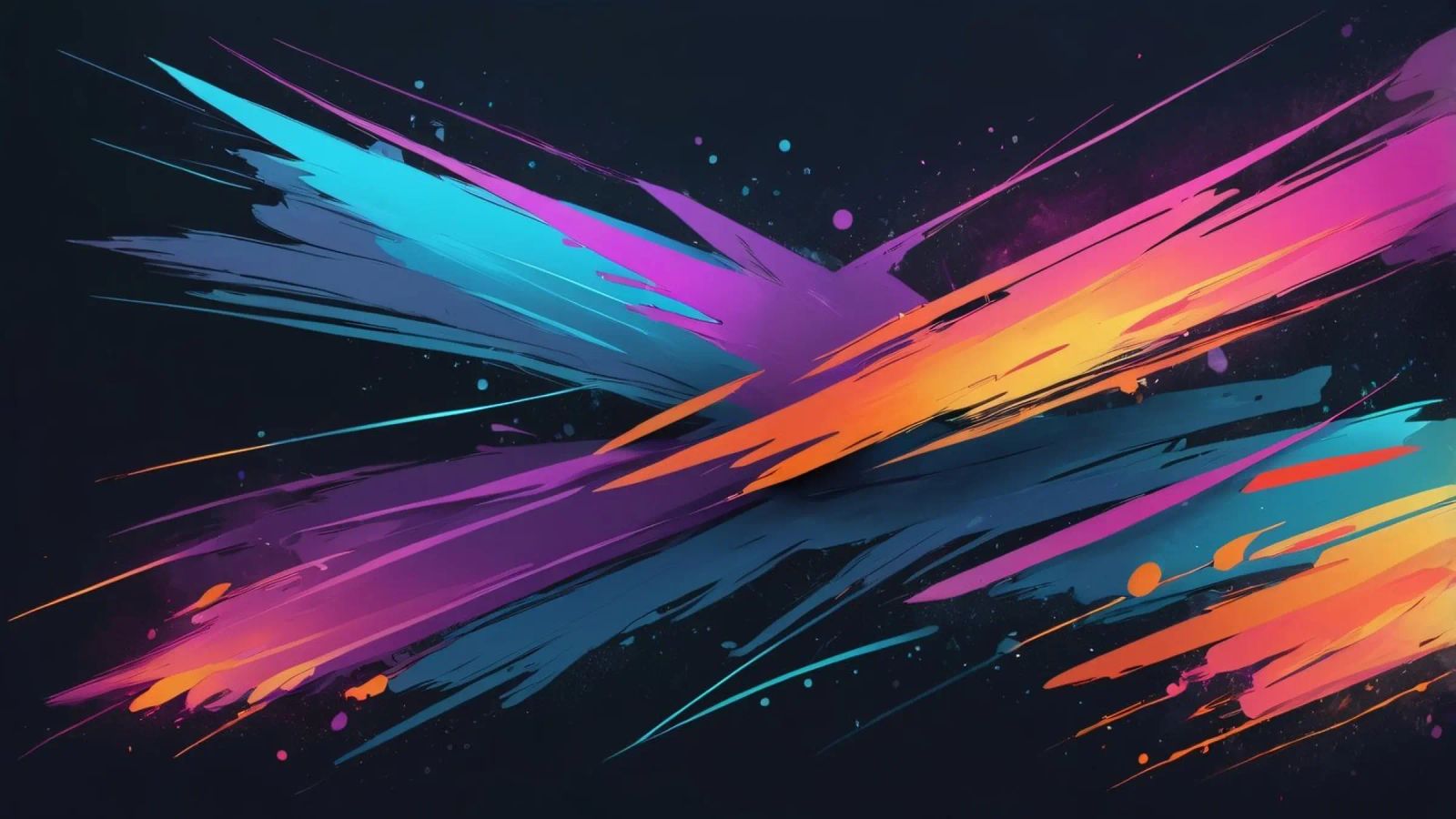 Disegno di sfondo astratto con pennellate colorate tela da DesignDoodle