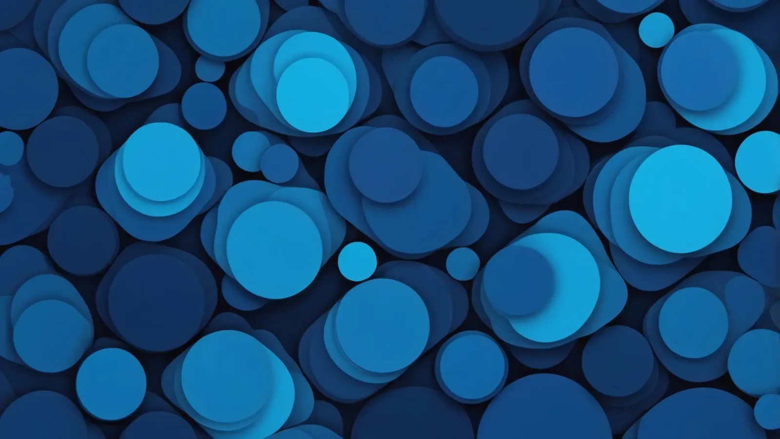 abstract design featuring layered blue circles canvas by DesignDoodle