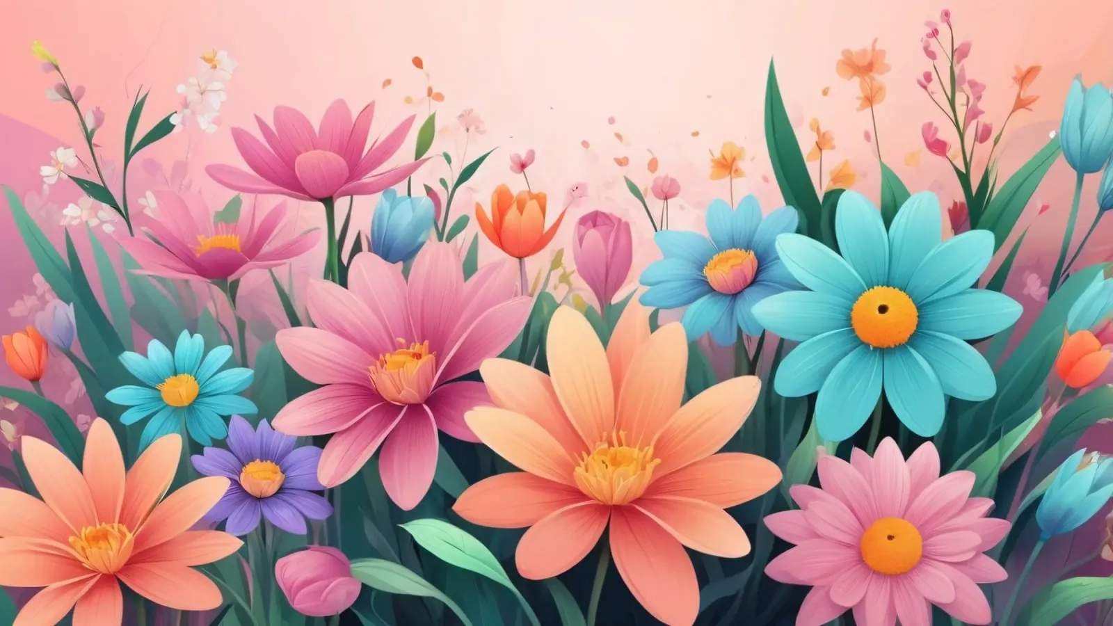 Lebendiges Blumendesign für einen atemberaubenden Blumenhintergrund Hahnemühle von DesignDoodle