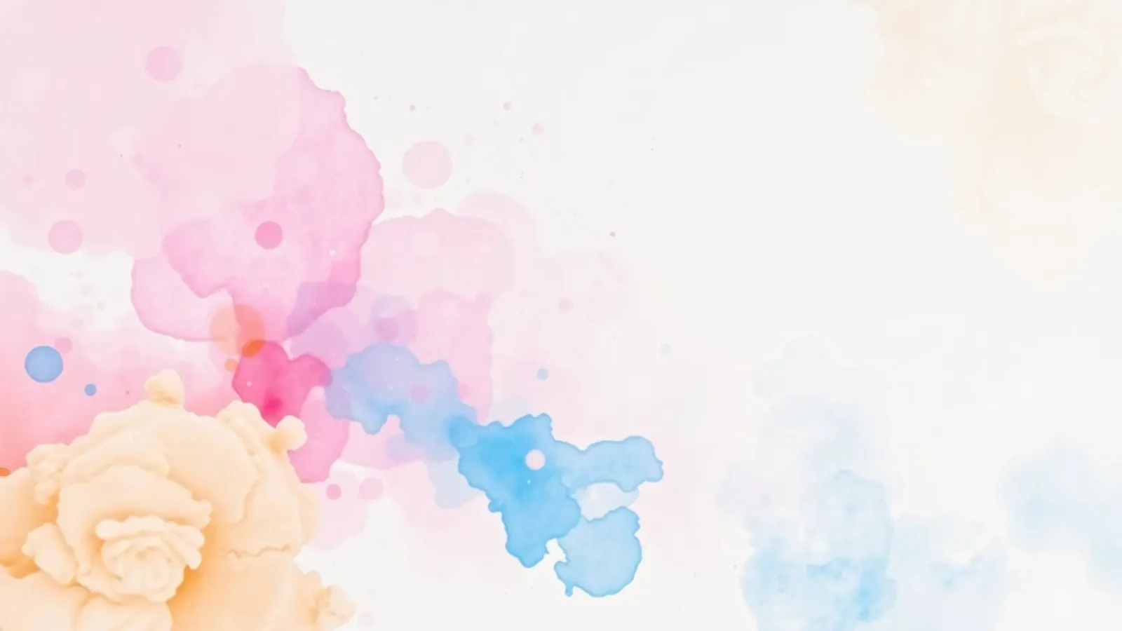 Soft pastel watercolor abstract design with floral elements canvas by DesignDoodle