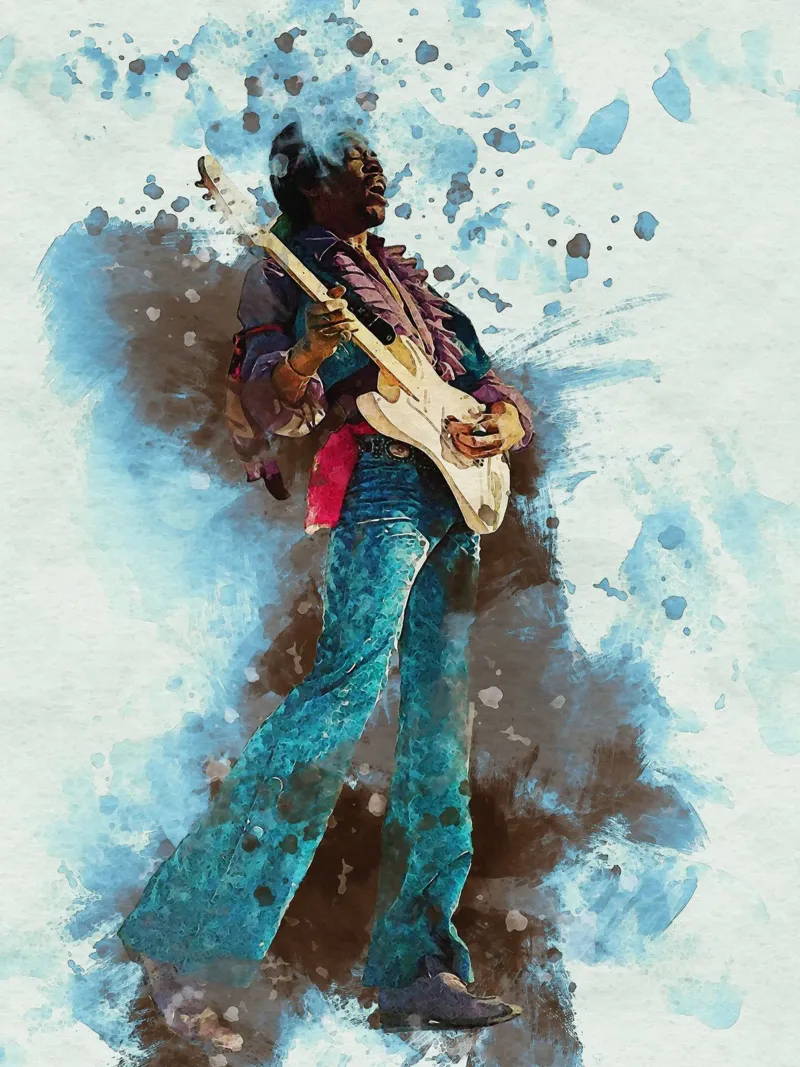 Sbaffo Jimi hendrix - Ritratto di Hey Joe pellicola backlit da Gunawan Rb