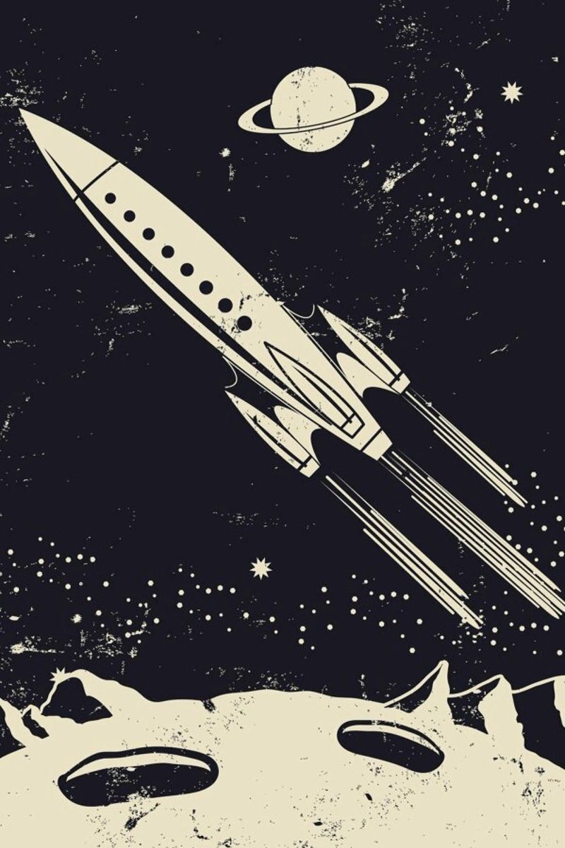 Space Rocket II pellicola backlit da Little Flourishes