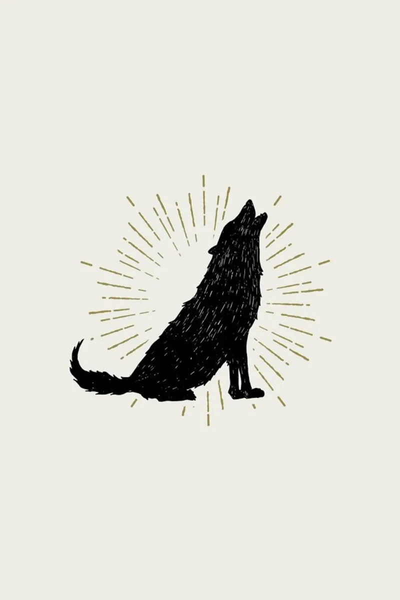 Wolf poster van Pure