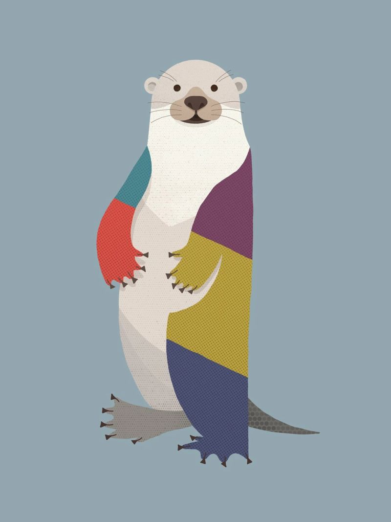 Lontra poster da The Printed Sparrow