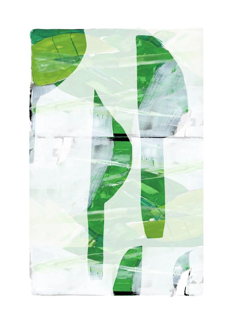 Verde lime Nero Astratto No I plexiglass da Cartissi