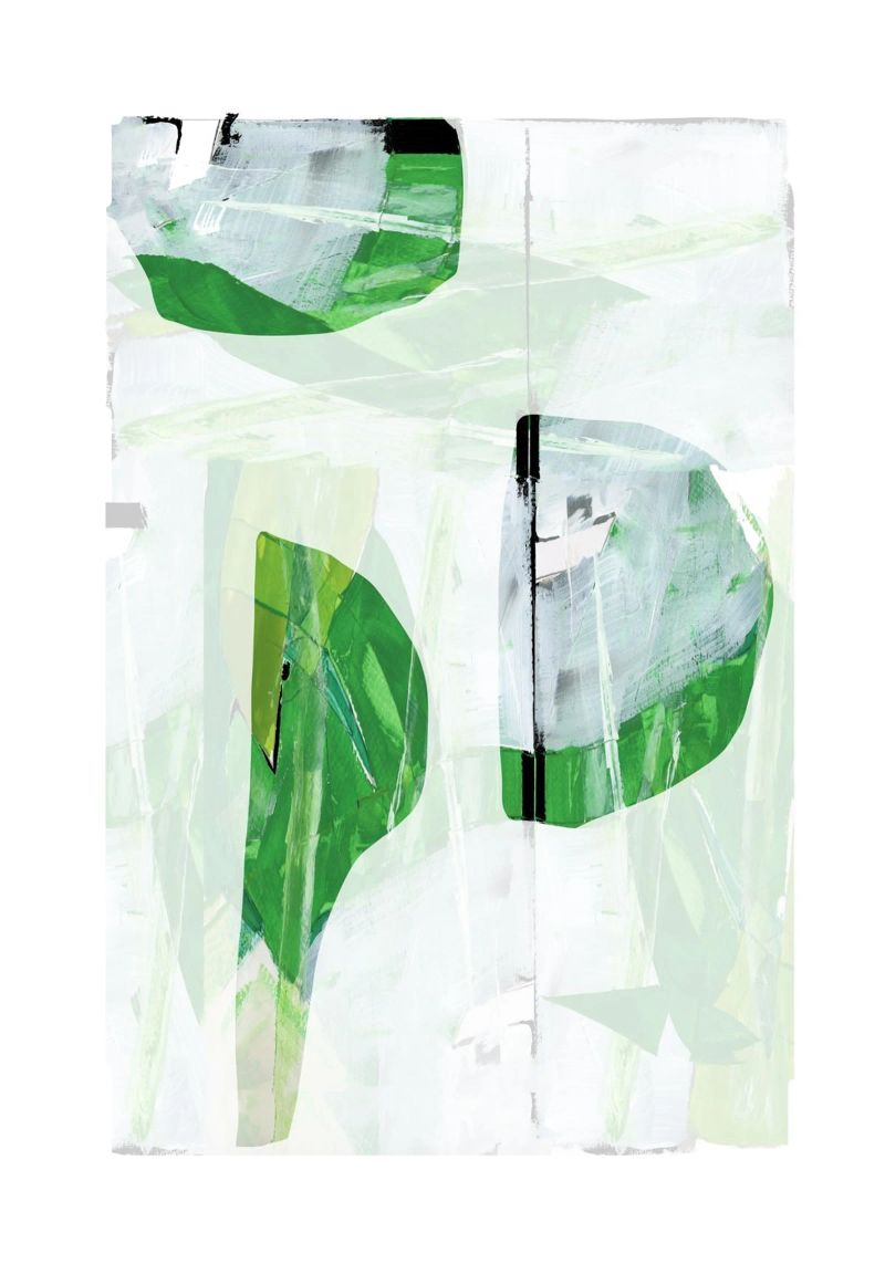 Verde lime nero astratto n. II plexiglass da Cartissi