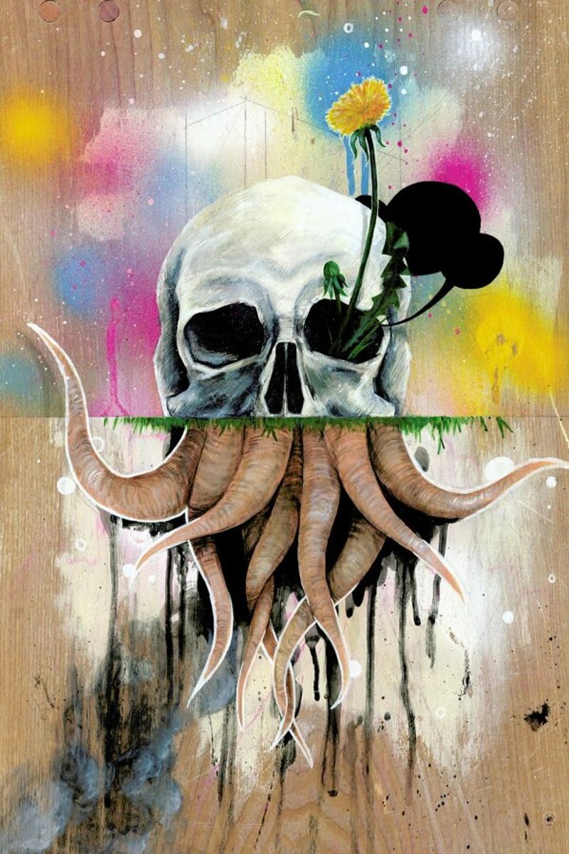 Skull Roots plexiglass da Famous When Dead