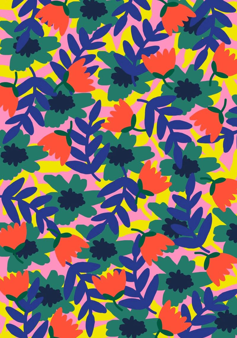 Blumenmuster I Poster von Rafaela Mascaro