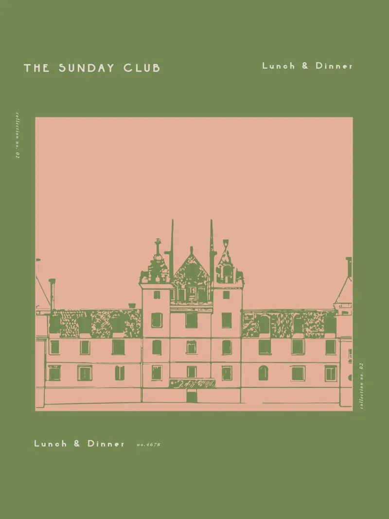 The Sunday Club No 1 poster con telaio in alluminio da treechild