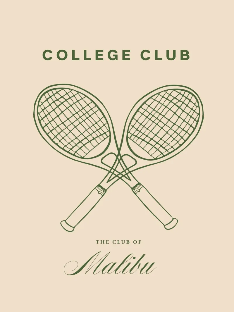 The College Club No 03 tela con Cornice a cassetta da treechild