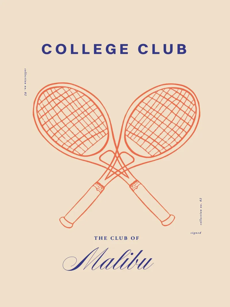 The College Club No 04 poster con telaio in plastica da treechild