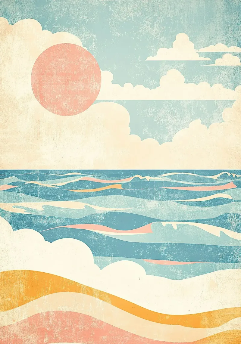 Sea Sun Beach Holiday Summer alu-dibond by Nikis Art Studio